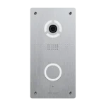 Placa exterior BAS-IP AV-04FDI en plata para montaje empotrado