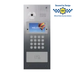 BAS-IP AA-07FBI STAINLESS, placa exterior de acero inoxidable en plata